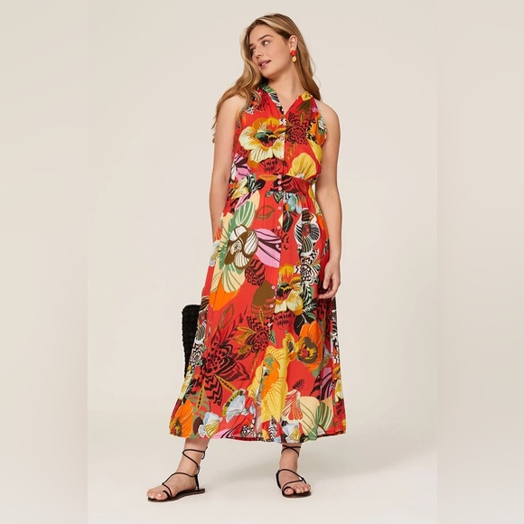 Aldomartins Dresses & Skirts - Aldomartins Burge Maxi Dress Vibrant Tropical Resort Coastal  Floral Size 6 S